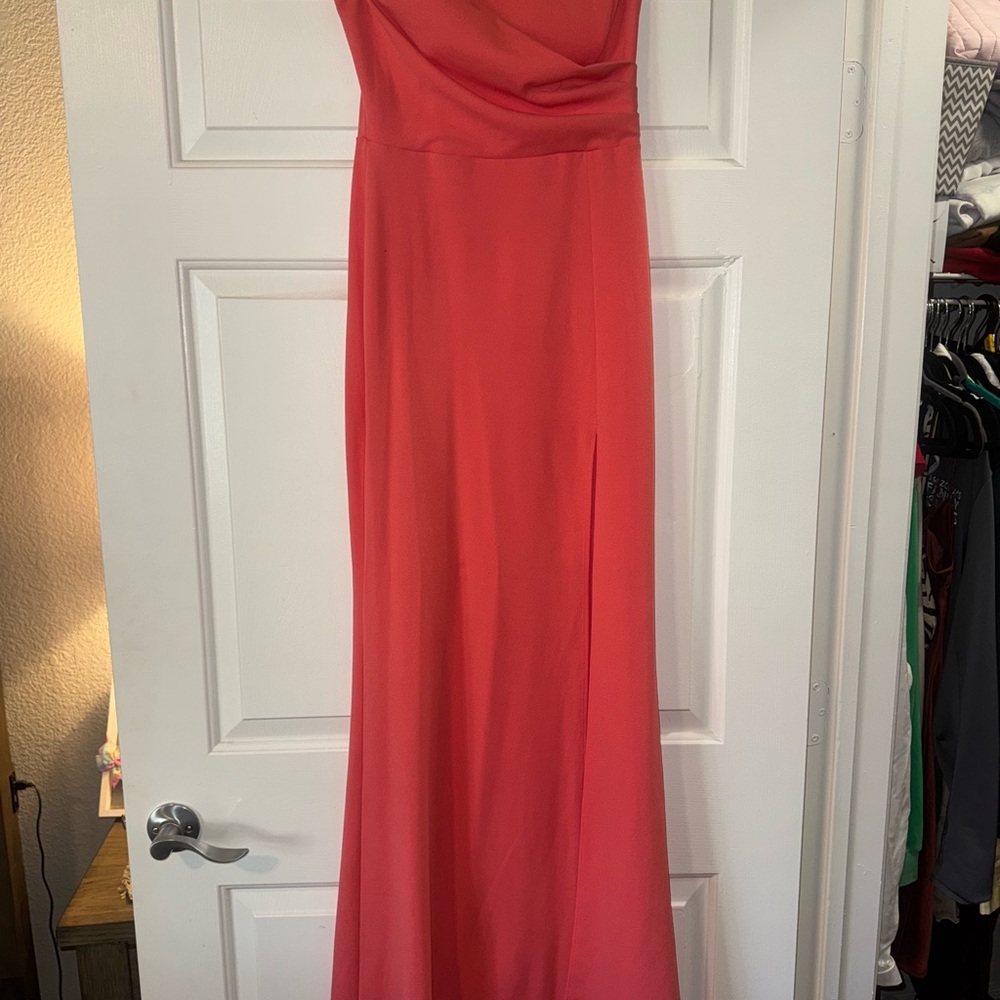 Windsor Coral Strapless Gown